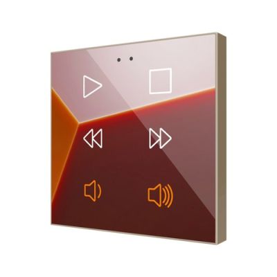 ZENNIO ZVIFR6C360 Flat RGB 6. Glass capacitive push button - 6 butto