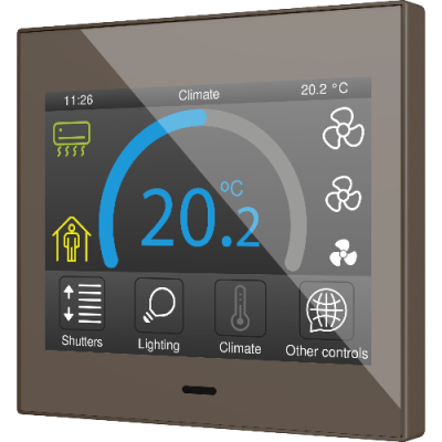 ZENNIO ZVIZ35V3M Z35 v3. Capacitive touch panel - Mocha