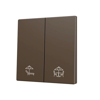 ZENNIO ZS70CSOFT22MC ZS70. Cover for Double KNX Soft push button 70x70