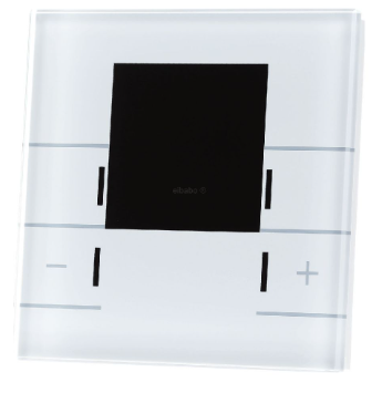 MDT SCN-RTRGW.02 Regolatore di temperatura ambiente in vetro Smart, nero - Termostato ambiente per sistema bus
