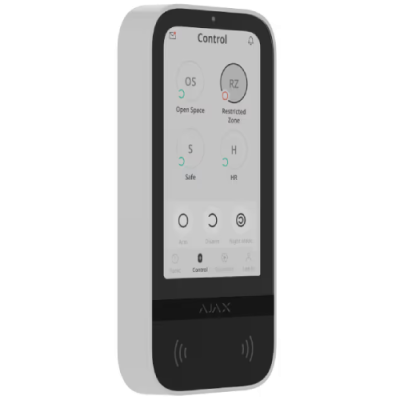 143608 Ajax Superior KeyPad TouchScreen Fibra ASP white