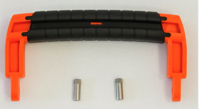 GT LINE KIN.1255 Handle, orange, black rubber coating (m
