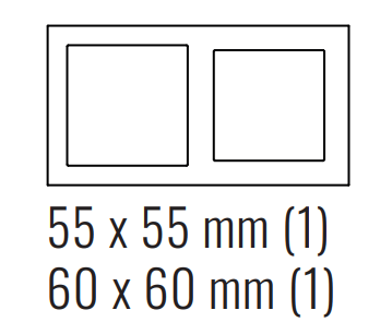 EKINEX EK-D2P-GAA Placca Deep (FF e 71 e 20Venti ) rettangolare - Plastica - bianco