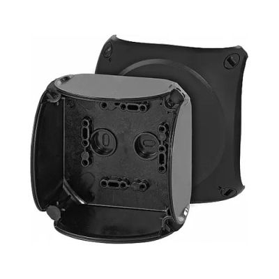 HENSEL EB 04 B Box 104x104x70, IP66, Black RAL 9011