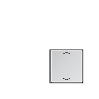 JUNG A404TSAPAL14 Copritasto per sens. 4 canali-c. simb. mod. A500- tast.1 e 4- alluminio