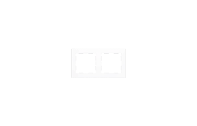 ZENNIO 980000209 Cornice 2 posti, ZS55,bianco opaco