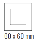 EKINEX EK-SQS-GBQ Placca Surface (71 e 20Venti ) quadrata colore alluminio