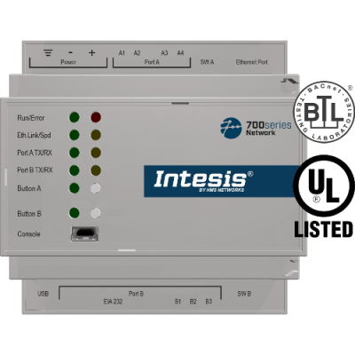 INTESIS IN7004851000000 Inthesis protocol translator with serial and IP support - 100 points