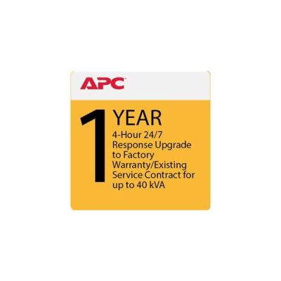 APC UPS WUPG4HR-UG-01  Anno Upgrade Contratto / Garanzia per intervento in 4 ore 7x24 per UPS fino a 40 kva