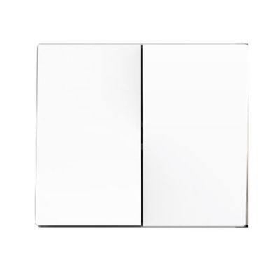 ZENNIO 830001909 ZS55. Double switch cover 55x55 mm - Matt white