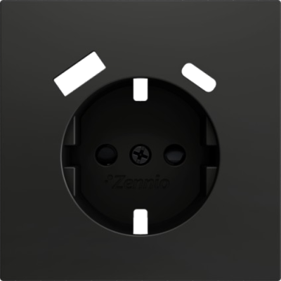 ZENNIO ZS70CSC2USA ZS70. Schuko socket cover with USB C and A 70x70 m