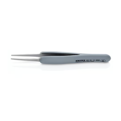 KNIPEX 92 21 11 ESD ESD stainless steel rubber tweezer