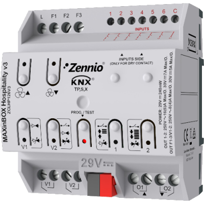 ZENNIO ZCLHP126V3 MD Hospitality v3 Fan coil contr.