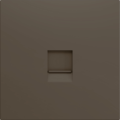ZENNIO ZS70C145M ZS70. Cover plate for RJ45 connector - 1 insert - Mocha
