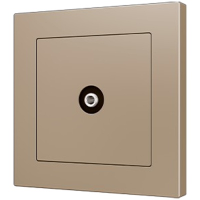 ZENNIO 830002703 ZS55. Cover for jack 3.5mm insert 55x55 mm - Mocha