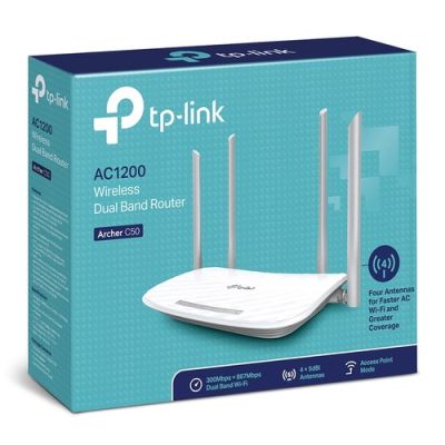TP LINK ARCHER C50 AC1200 WIRELESS DUAL BAND ROUTER