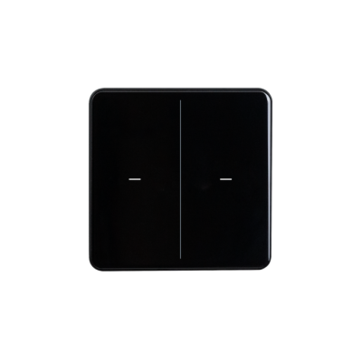 ELSNER 71124 KNX eTR M2, jet black RAL 9005 2-gang Push Button with Temperature Sensor