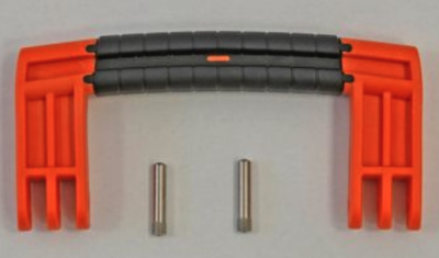 GT LINE KIN.1370 Side handle, orange, rubber coating