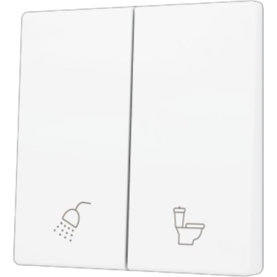 ZENNIO ZS55CSOFT22MWC ZS55. Cover for Double KNX Soft push button 55x55
