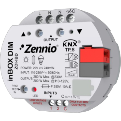 ZENNIO ZDI-IBD inBox Dimmer univ.1x250W,inc.
