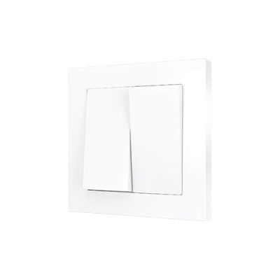 ZENNIO 830004409 ZS55. Double switch cover 55x55 mm - Matt white -