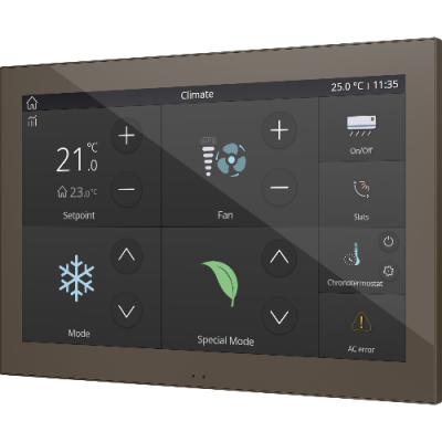 ZENNIO ZVIZ100M Z100. Color capacitive touch panel - Mocha