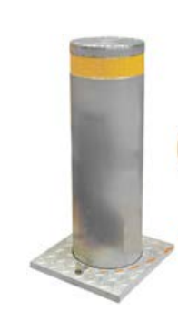 NICE TURNSTILES RBG220-8 Manual gas bollard ø220mm height 800mm thickness 4mm speed 83mm-s AISI304 brushed stainless steel cylinder