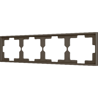 ZENNIO ZS70FM4M ZS70. 4-gang Frame - Mocha
