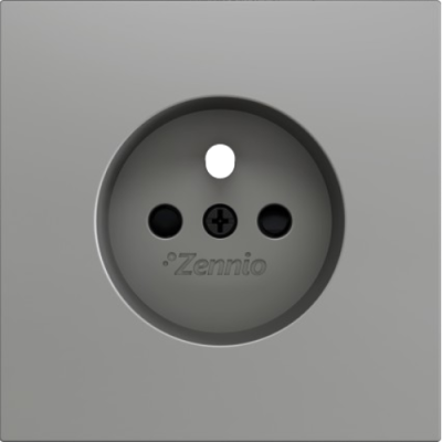 ZENNIO ZS55CFSS ZS55. French screwless socket cover 55x55 mm - Sil