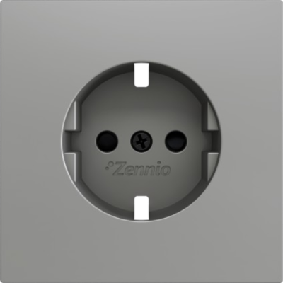 ZENNIO ZS70CSCSS ZS70. Screwless Schuko socket cover 70x70 mm - Silver