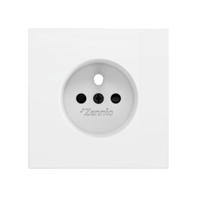 ZENNIO ZS70CFSMW ZS70. French socket cover 70x70 mm - Matt white