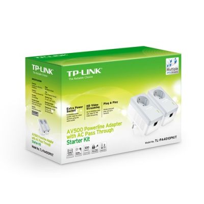TP LINK TL-PA4010P KIT STARTER KIT NANO POWERLINE AV500 Adattatori Con In
