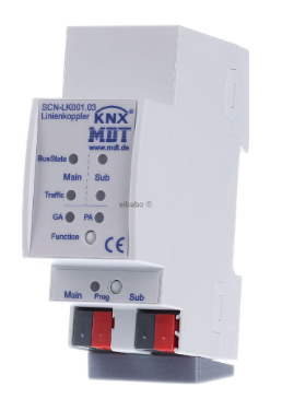 MDT SCN-LK001.03 KNX 2TE line/area coupler, supports east. Group addresses 