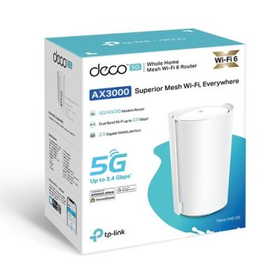 TP LINK DECO X50-5G(1-PACK) 5GAX3000 WHOLEHOME MESH WIFI6 - Router