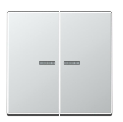 JUNG A10921STRFAL Pulsante KNX RF, 2 canali, alluminio