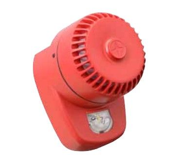 COOPER CSA FIRE 8500025FULL-0025 ROLP LX WALL IP65 SERIES ELECTRONIC SIREN WITH RED FLASHING LIGHT