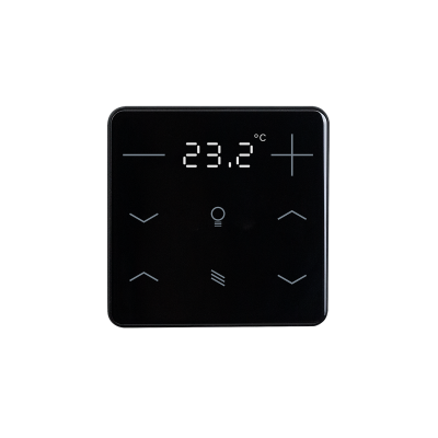 ELSNER 71194 KNX eTR 208 Light/Sunblind, black RAL 9005 Button for Temperature, Light, Solar Protection
