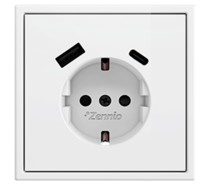 ZENNIO ZSISS ZS55/ZS70. Schuko socket insert 16 A / 250 V ~ - (