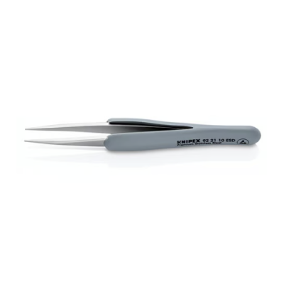 KNIPEX 92 21 10 ESD ESD stainless steel rubber tweezer