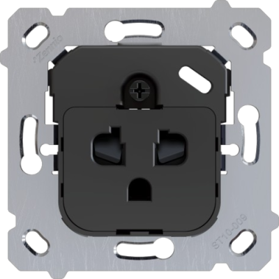 ZENNIO ZS55IEUAS ZS55. Euro-American socket insert (without cover)