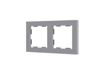 ZENNIO 980000206 Cornice 2 posti ZS55, argento