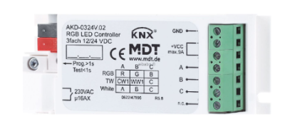 MDT AKD-0324V.02 Controller LED RGB KNX per strisce LED (attuatore dimmer LED RGB) AKD-0324V.02