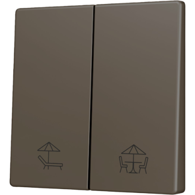 ZENNIO ZS55CSOFT22MC ZS55. Cover for Double KNX Soft push button - Mocha