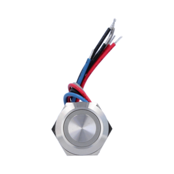 CDVI BNONFE Pulsante antivandalo in acciaio inox cablato retro-illuminato 19mm
