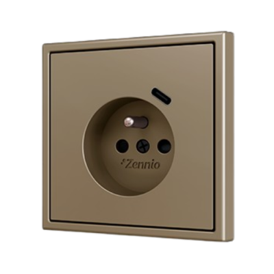 ZENNIO ZS70CCOC ZS70. Cable outlet cover 70x70 mm - Champagne