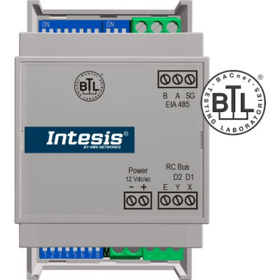 INTESIS INBACMID001I100 Midea Commercial and VRF systems at the BACnet MSTP interface