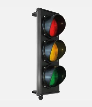 DOMOTIME SML3L24V Aluminium traffic light - 3 LED lights at 24 Vac/dc - lens diameter 120 mm