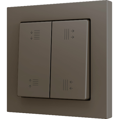 ZENNIO ZS552PB4MC ZS55. Double Soft push button for 4 binary inputs