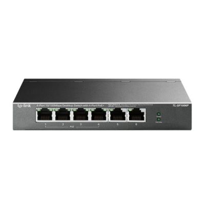 TP LINK TL-SF1006P 6-PORT DESKTOP SWITCH 10/100 Switch Switch Stand-