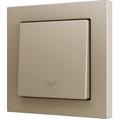 ZENNIO ZS551PB1LC ZS55. Simple Soft push button for 1 binary input - Champagne